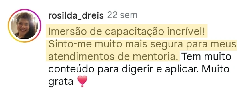 Depoimento de aluna