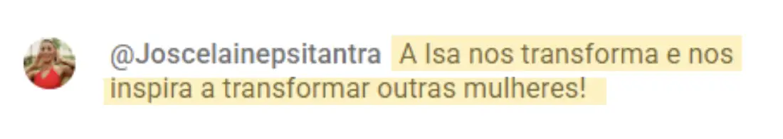 Depoimento de aluna