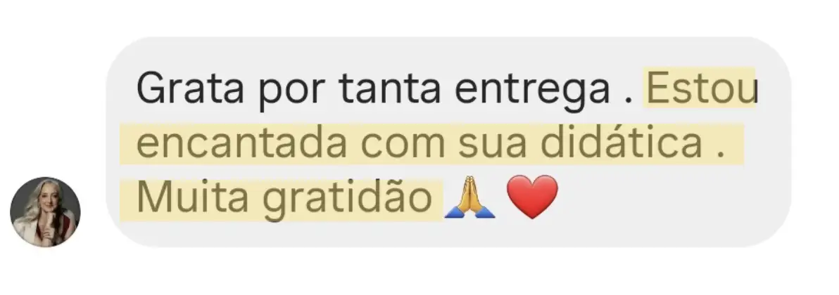 Depoimento de aluna