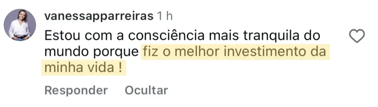 Depoimento de aluna