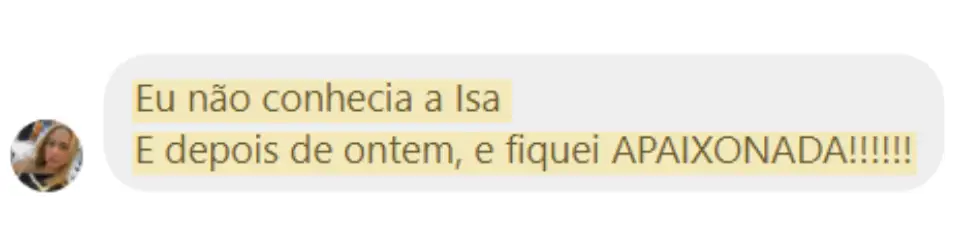 Depoimento de aluna