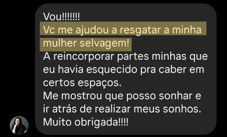Depoimento de aluna
